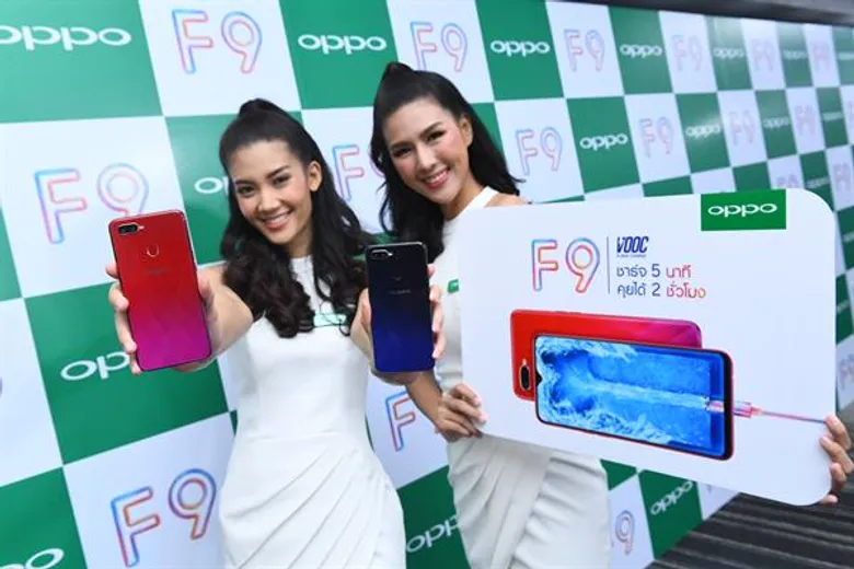 ออปโป้ ขึ้นแท่นเบอร์ 2 ตลาดสมาร์ทโฟนไทยไตรมาส 2 ปี 61 เปิดตัว OPPO F9 สมาร์ทโฟนใหม่ดีไซน์ล้ำ สเปคแรง เน้นย้ำความเป็นผู้นำนวัตกรรมเทคโนโลยี และดีไซน์ปฏิวัติวงการ