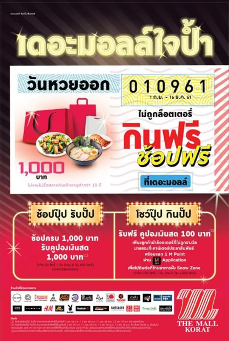 เดอะมอลล์ โคราช อาสาปลอบใจเซียนหวยที่พลาดรางวัลกับแ...