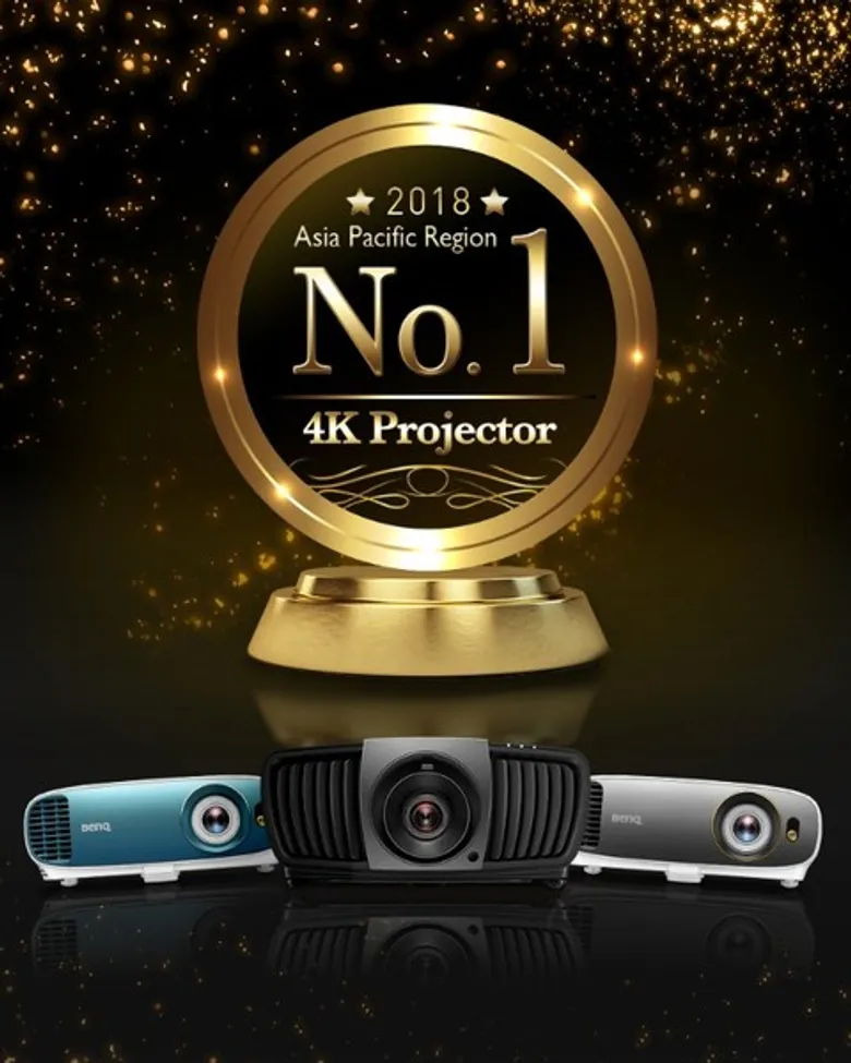 BenQ ครองแชมป์อันดับ 1 ตลาดโปรเจคเตอร์ 4K สองไตรมาสซ้อน สองไตรมาสซ้อน ในเอเชียแปซิฟิก ตะวันออกกลาง และแอฟริกา ครองส่วนแบ่งการตลาด 35.4% ในครึ่งปีแรก