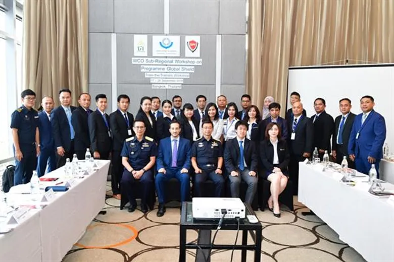พิธีเปิดการฝึกอบรมเชิงปฏิบัติการ WCO Sub-Regional Train the Trainers Workshop on Programme Global Shield (PGS)