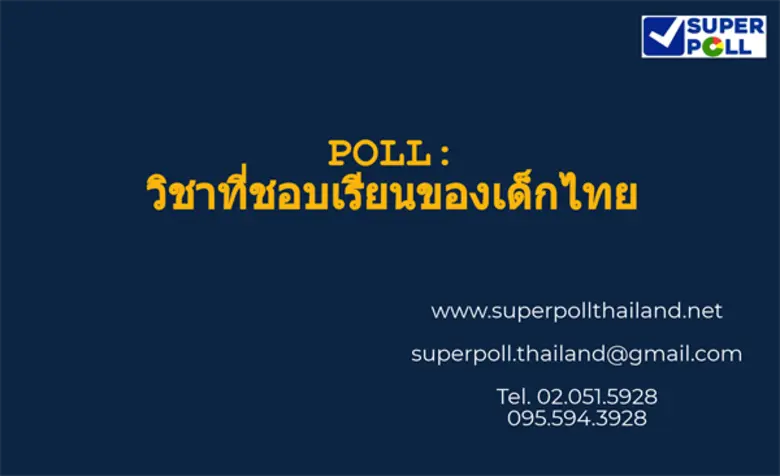 สำนักวิจัย ซูเปอร์โพล มูลนิธิสถาบันวิจัยค...
