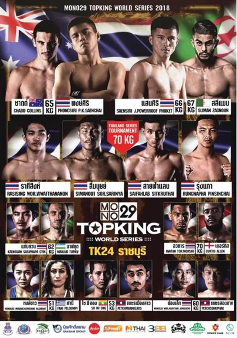 ศึก “โมโน 29 ท็อปคิง เวิลด์ซีรีส์ 2018 ซีซั่น5 จ.ราชบุรี” มวยไทยประจัญบาน อาทิตย์ 28 ต.ค. เวลา 18.15 ช่อง MONO29 ยิงสด