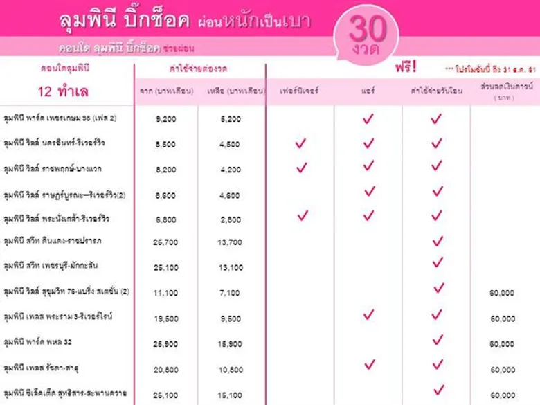 LPN ฉลองก้าวสู่ปีที่ 30 จัดโปรเด็ด “ลุมพินี บิ๊กช็อค ผ่อนหนักเป็นเบา” ช่วยผ่อนแบงค์ 4,000 บาท สูงสุด 30 งวด