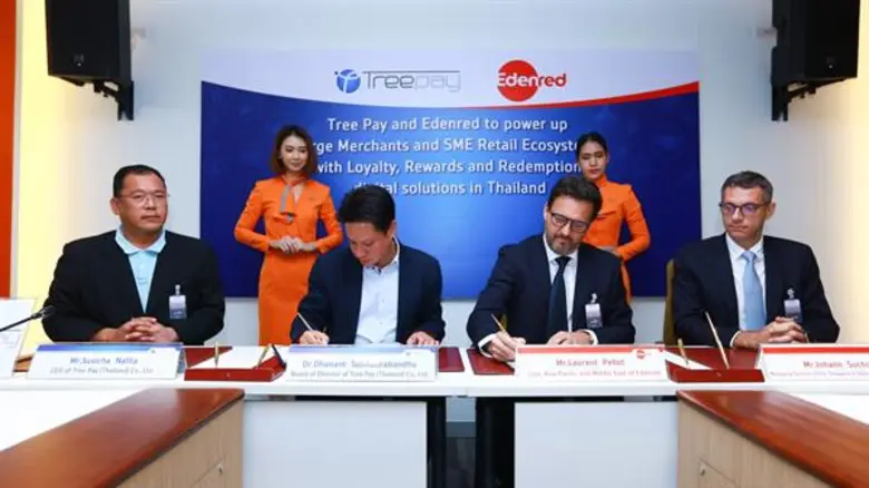 Tree Pay ร่วมกับ Edenred ลงนามบันทึกข้อตกลงร่วมมือกันเพิ่มช่องทางเพื่อสร้างมูลค่า ยอดขายให้กับกลุ่มร้านค้าขนาดใหญ่ และ SME
