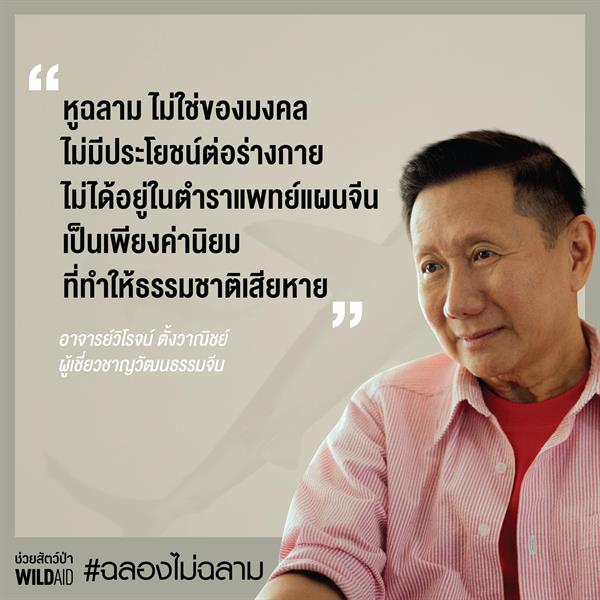 องค์กรไวล์ดเอดเผยโฆษณาชิ้นใหม่ ชวนคนไทย #ฉลองไม่ฉลาม รับฤดูงานแต่ง