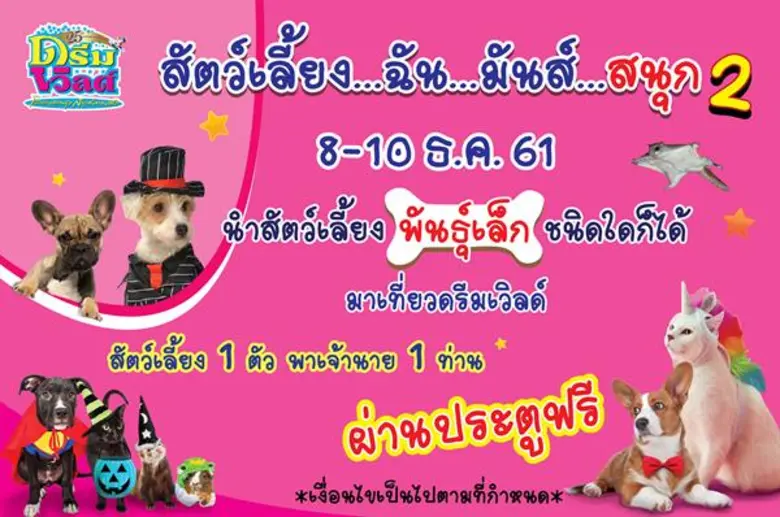 ดรีมเวิลด์ฉลอง25ปี จัดกิจกรรมพิเศษ " สัตว...