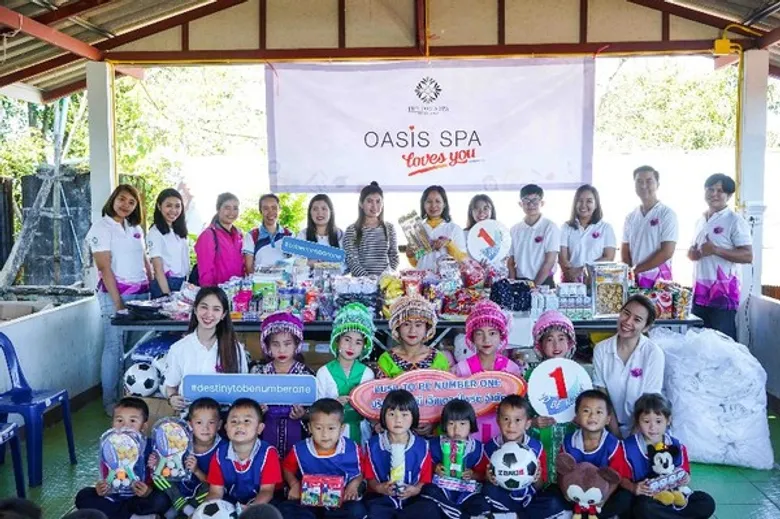 โอเอซิสสปา เติมฝัน ปันน้ำใจ ส่งต่อความรักให้กับน้องๆ โรงเรียนบ้านสันป่าเกี๊ยะ อ.เชียงดาว จ.เชียงใหม่