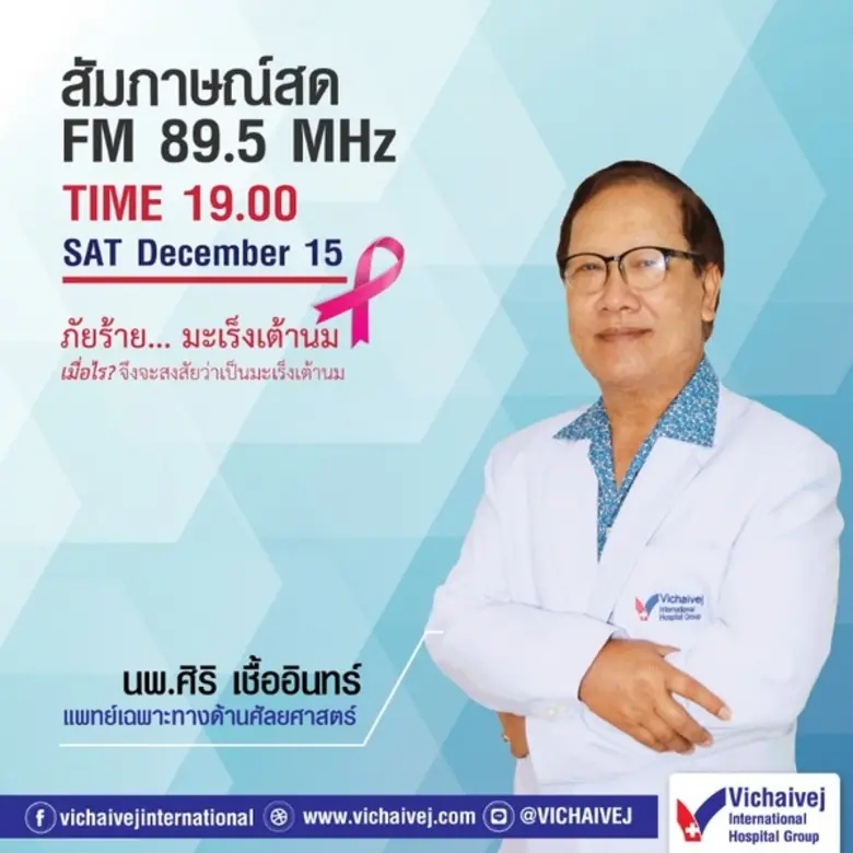 โรงพยาบาลวิชัยเวชฯ อ้อมน้อย ภัยร้าย...มะเร็งเต้านม ...