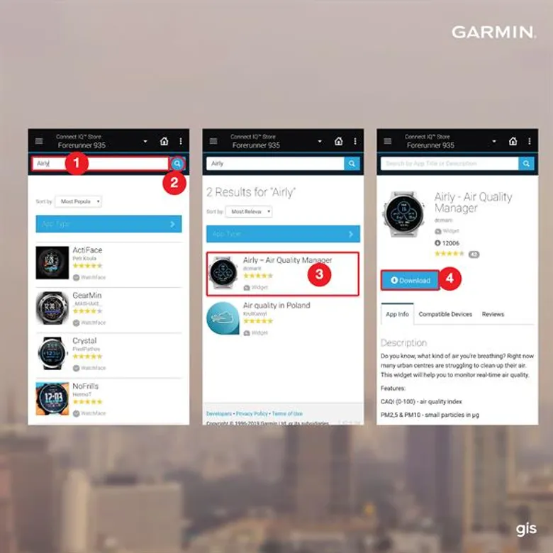 สาวก GARMIN ต้องรู้!!! วิทเจ็ท “Airly” ช่วยเช็คสภาพอากาศผ่านนาฬิกา ช่วยผู้ใช้ตั้งรับฝุ่น PM 2.5