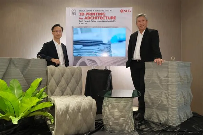 “เอสซีจี ซิเมนต์” ก้าวไปอีกขั้นกับนวัตกรรม “3D Cement Printing Extrusion”สร้างสรรค์ชิ้นงานด้วยปูนซีเมนต์พิมพ์แบบ 3 มิติ ครบวงจรเจาะกลุ่มผู้รับเหมา วิศวกร ผู้ประกอบการอสังหาฯ และสถาปนิกรุ่นใหม่ รายแรกในไทย