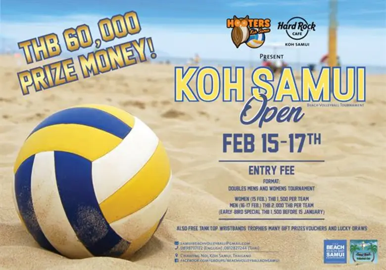 3rd annual Koh Samui Open Beach Volleyball Tournament Sponsored by Hooters Asia and Hard Rock Cafe