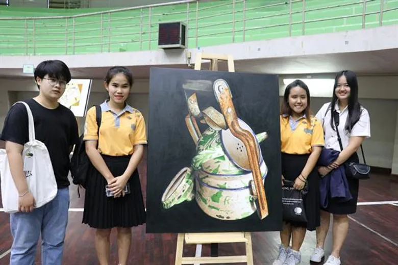 จากปฏิบัติการสร้างสรรค์สู่การจัดแสดงผลงานในนิทรรศการศิลปกรรม NU ASIAN+ ART WORKSHOP AND EXHIBITION 2019