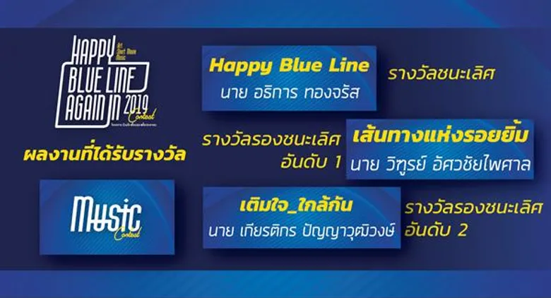 รฟม. และ BEM ร่วมจัดพิธีมอบรางวัลประกวดศิลปะ โครงการ "ร่วมใจ เชื่อมสุข เพื่อประชาชน Happy Blue Line Again 2019"