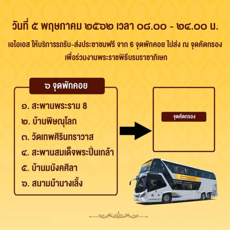 เอไอเอส ถวายความจงรักภักดี ในโอกาสพระราชพิธีบรมราชาภิเษก ร่วมอำนวยความสะดวกประชาชน และสนับสนุนการทำงานภาครัฐ