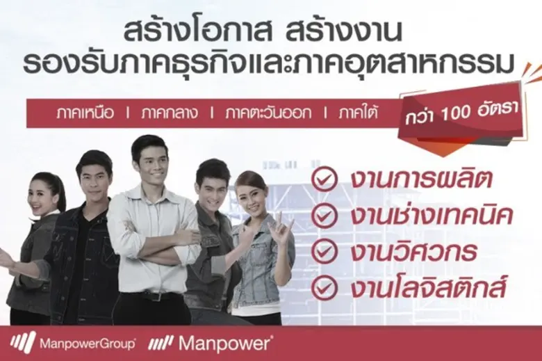 แมนพาวเวอร์กรุ๊ป ประเทศไทย เปิดตลาดงานรอง...