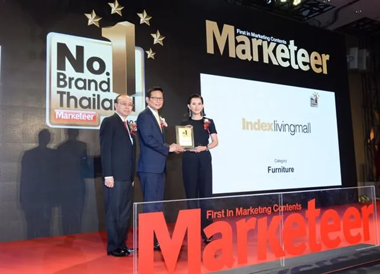 “อินเด็กซ์ ลิฟวิ่งมอลล์” คว้ารางวัล “No.1 Brand Thailand 2018-2019” แบรนด์เฟอร์นิเจอร์ที่ครองใจผู้บริโภคอันดับ 1 ในไทย จากนิตยสาร Marketeer ติดต่อกัน 4 ปีซ้อน