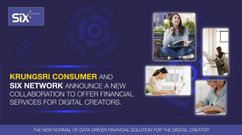 กรุงศรี คอนซูมเมอร์ ร่วมมือกับ SIX Network ออกผลิตภัณฑ์ทางการเงินใหม่ สำหรับนักสร้างสรรค์ดิจิทัล