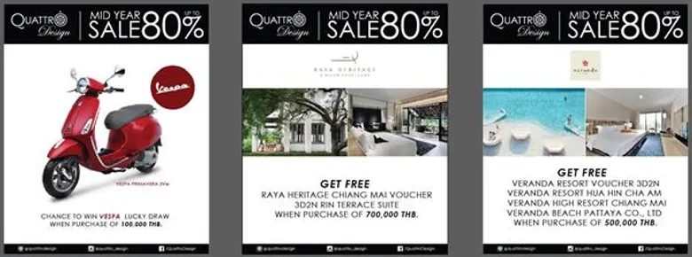 คนรักการแต่งบ้านอย่างมีสไตล์ รสนิยมเป็นเลิศ ต้องไม่พลาด “Quattro Design Mid-Year Sale 2019” ลดสูงสุด 80%!