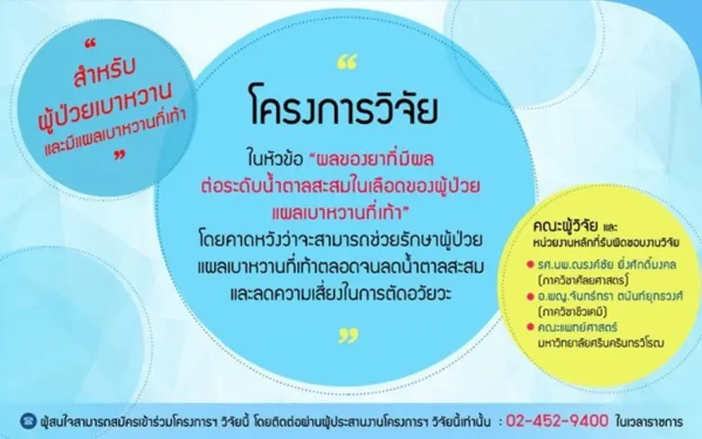 แจ้งข่าวสำหรับผู้ป่วยที่มีคุณสมบัติตามกำห...