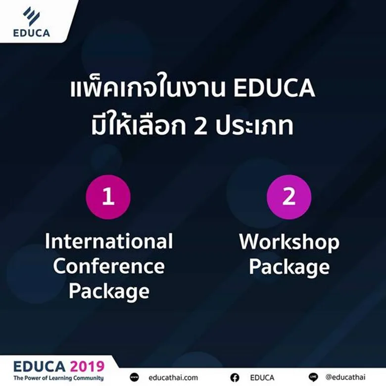 พร้อมเสริมศักยภาพพัฒนาวิชาชีพครูกับ EDUCA 2019