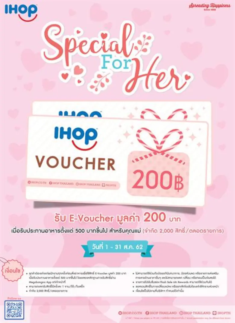 ตลอดเดือนสิงหาคม ( 1 – 31 สิงหาคม 2562) IHOP ร้านแพ...