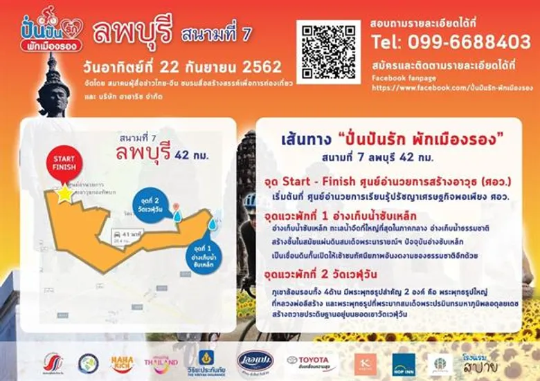 ปั่นปันรัก พักเมืองรอง สนามที่ 7 พาปั่นท่องเที่ยวเมืองละโว้