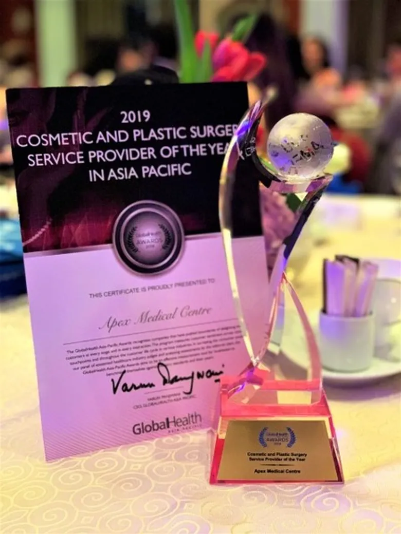 Apex Medical Center รับรางวัล Global Health Awards 2019 รางวัลสูงสุดแห่งวงการ “ศัลยกรรมตกแต่ง” ติดต่อเป็นปีที่ 2