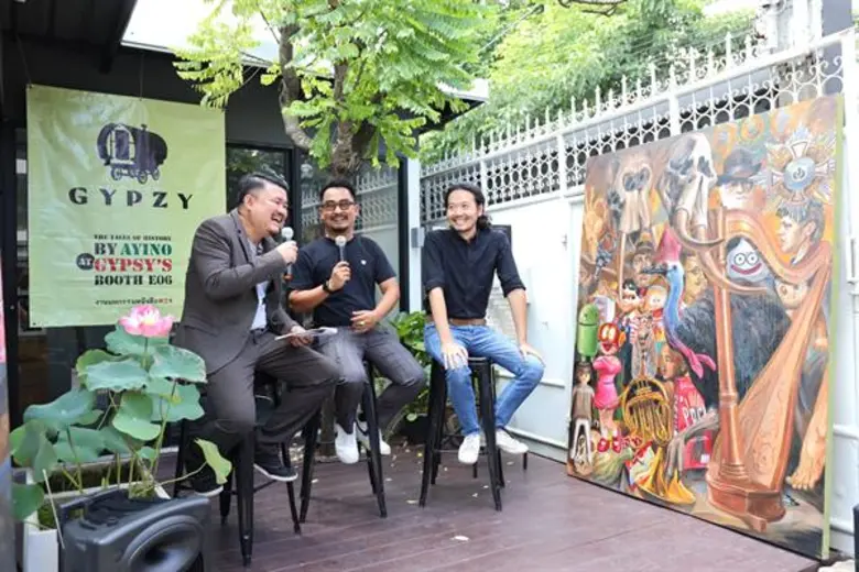 ฉีกทุกกฎ .... สนพ.ยิปซี ยกภาพจิตรกรรมร่วมสมัยจัดนิทรรศการงานศิลป์ ในบูธงานมหกรรมหนังสือ#24 เปิดให้หนอนหนังสือได้สัมผัสผลงานของอายิโนะ ศิลปินไทยชื่อดังระดับโลกอย่างใกล้ชิด
