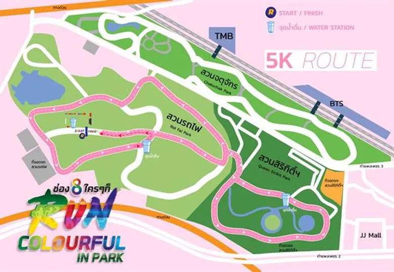 ฟิตร่างกายให้พร้อมกัน มา RUN แถมได้บุญกับกิจกรรม ช่อง8 ใครๆ ก็ RUN #Colourfulinpark