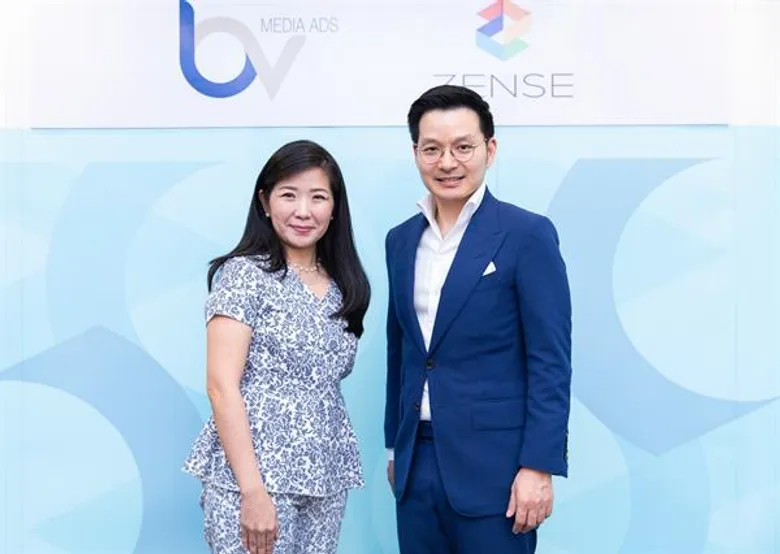 บริษัท บีวีมีเดีย แอดส์ จำกัด จับมือ บริษัท เซ้นส์ เอนเตอร์เทนเมนท์ จำกัด ต่อยอดสร้างงานการดูแลศิลปิน และผลิตคอนเทนต์บันเทิงรูปแบบใหม่ เจาะกลุ่มตลาดโลคอล