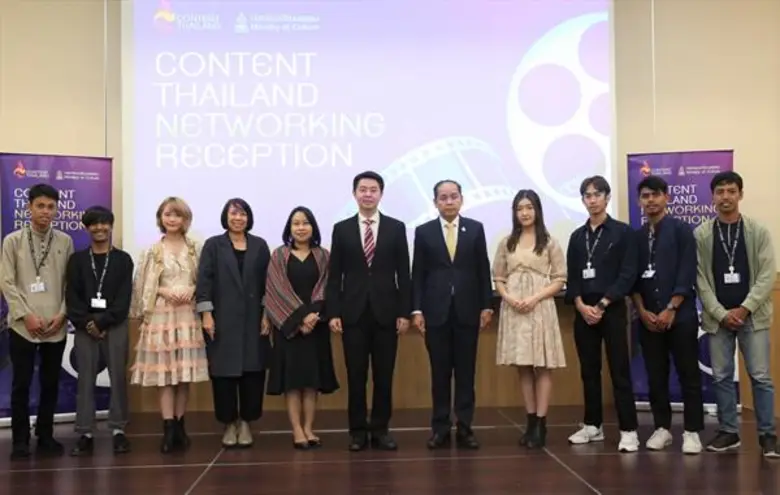 นายปรเมศวร์ งามพิเชษฐ์ผู้ช่วยรัฐมนตรีประจำกระทรวงวัฒนธรรม เป็นประธานกล่าวเปิดงาน "ContentThailand Networking Reception"