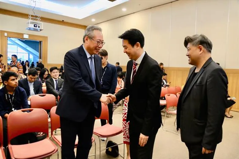 นายปรเมศวร์ งามพิเชษฐ์ผู้ช่วยรัฐมนตรีประจำกระทรวงวัฒนธรรม เป็นประธานกล่าวเปิดงาน "ContentThailand Networking Reception"