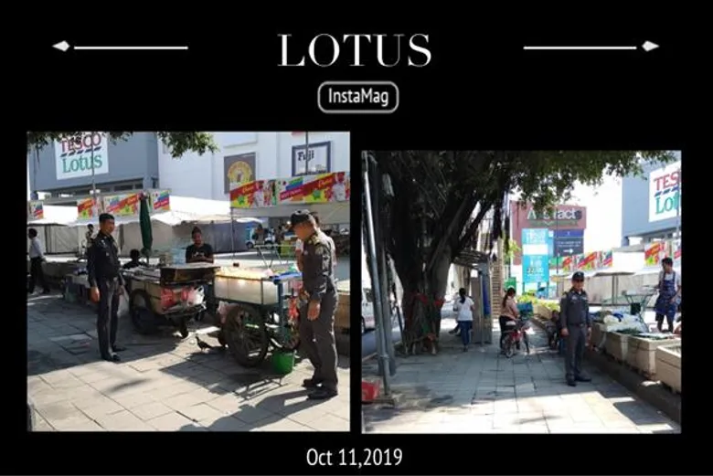 จัดระเบียบทางเท้าทางเข้าสถานีรถไฟฟ้าห้าแยกลาดพร้าว