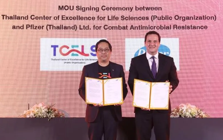 ไฟเซอร์ ประเทศไทย ผนึก ทีเซลล์ (TCELS) ลงนามความร่วมมือประกาศเจตนารมณ์ขับเคลื่อนการจัดการปัญหาเชื้อดื้อยาต้านจุลชีพในประเทศไทย