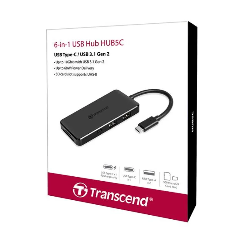 ทรานส์เซนด์ เปิดตัว USB 3.1 Gen 2 Type-C Hub พร้อมจ่ายไฟได้สูงสุด 60W