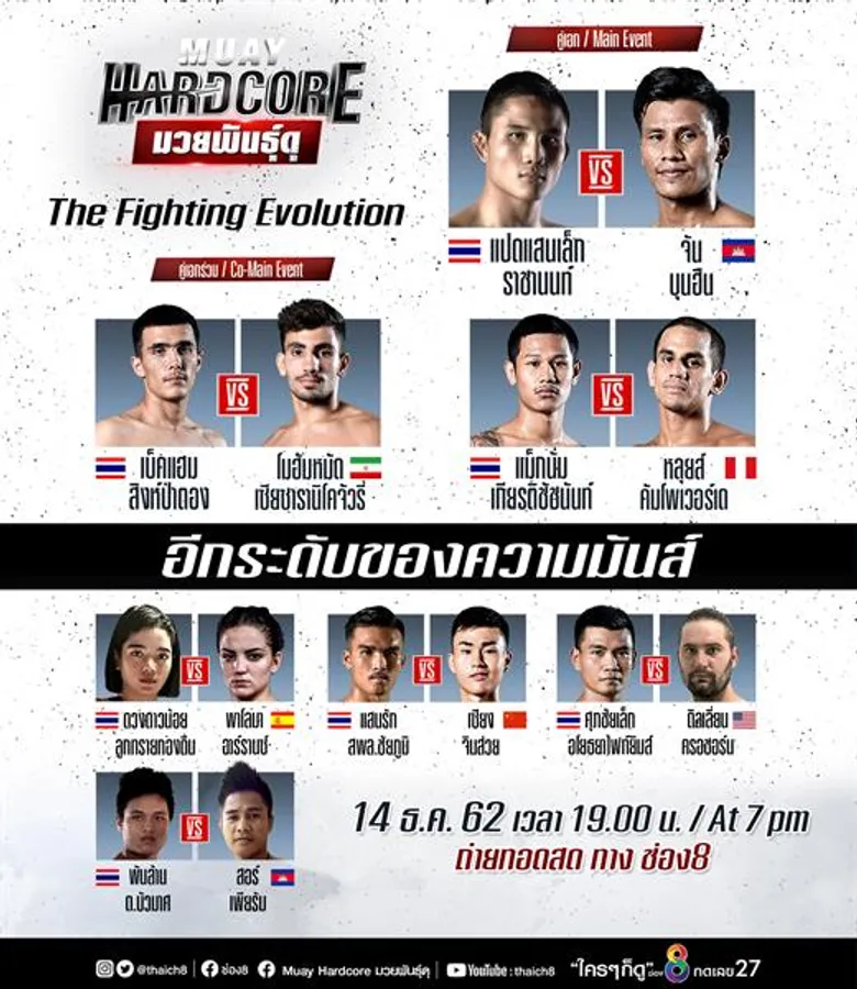 ช่อง 8 จัดเต็ม ชมสดมวยกรง UFC245-“ มวยฮาร์ดคอร์และมวยไทยซุปเปอร์แชมป์”เสาร์อาทิตย์นี้ เต็มอิ่มจุใจ