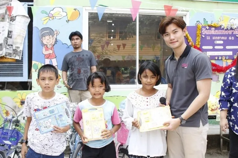 ม.ศรีปทุม เดินหน้าจิตอาสา ทำความดีตามรอยเท้าพ่อ ส่งมอบความสุข เด็กๆชุมชนริมคลองบางบัว เนื่องในวันเด็กแห่งชาติ”63
