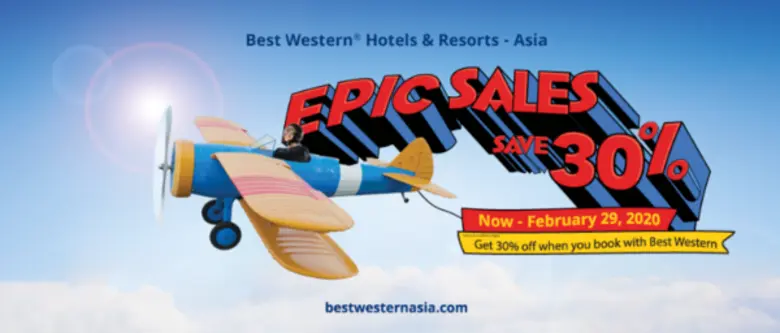 เบสท์เวสเทิร์น โฮเทลแอนด์รีสอร์ท มอบดีลพิเศษ “EPIC Sales” รับส่วนลดห้องพักสูงสุด 30% !