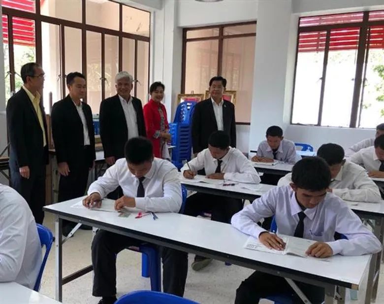 เลขาอาชีวะ ลงพื้นที่ตรวจสนามสอบ V -NET