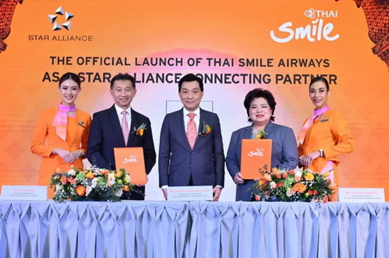 ไทยสมายล์เข้าร่วมเป็น Connecting Partnerกับกลุ่มพันธมิตรการบินสตาร์ อัลไลแอนซ์