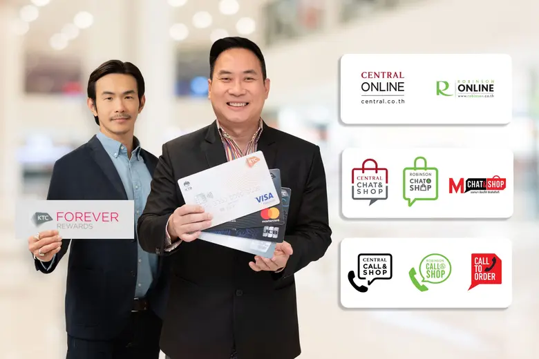 KTC joins hands with “Central,” “Robinson,” and “The Mall Group” in providing special privileges to shop for more value at home through three channels.