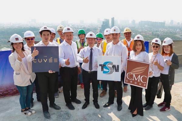 CMC ทำพิธีเทปูนปิดงานโครงสร้างอาคาร เดอะ คิวเว่ ติวานนท์ (The Cuvee Tiwanon)