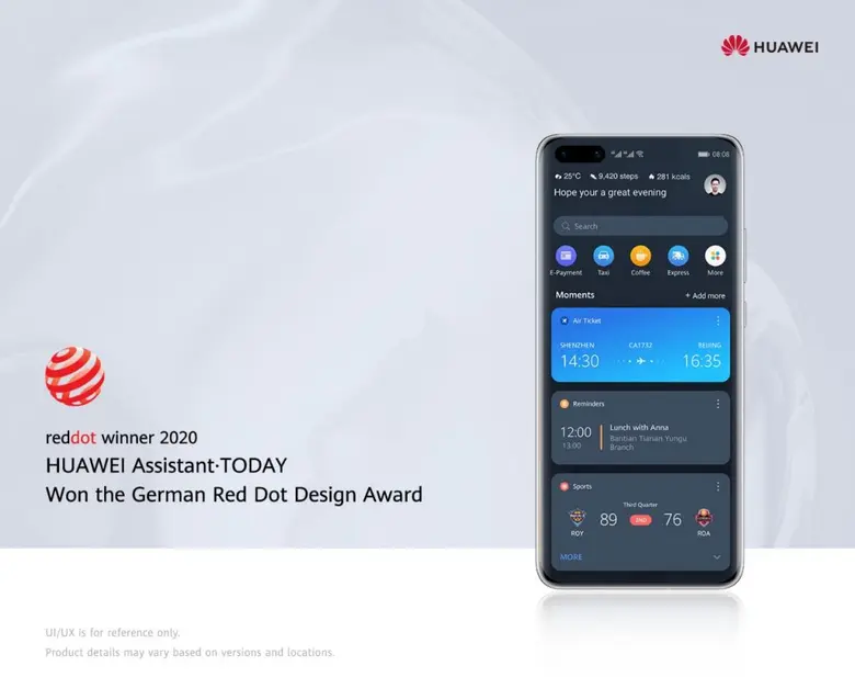 HUAWEI Assistant - TODAY Wins World-Renowned Red Dot Award 2020