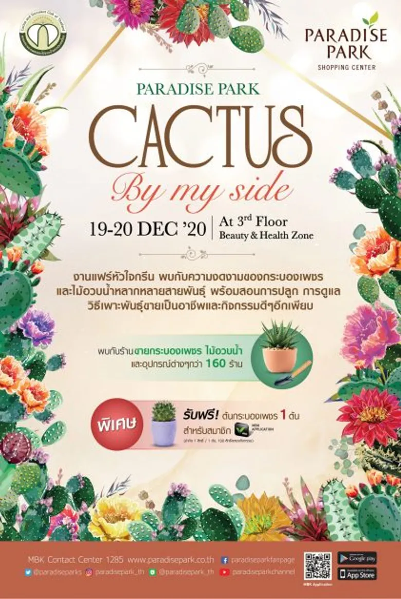 สาวกกระบองเพชร ห้ามพลาด! พาราไดซ์ พาร์ค จัดงาน Paradise Park Cactus By my side