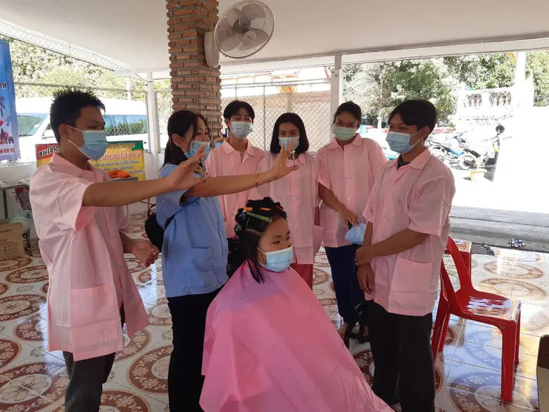 สนพ.หนองคาย ฝึกอบรม สาขา ช่างแต่งผมสตรีภายใต้มาตรการป้องกันการระบาดของโรคติดเชื้อไวรัสโคโรนา 2019 (COVID)