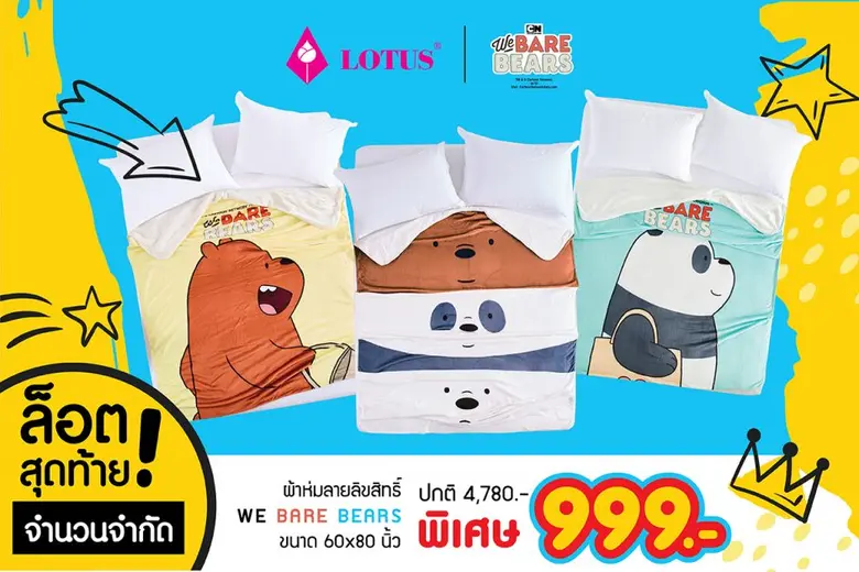 ผ้าห่ม 2 ฤดู Eco-Fur ผืนใหญ่ ลายลิขสิทธิ์...
