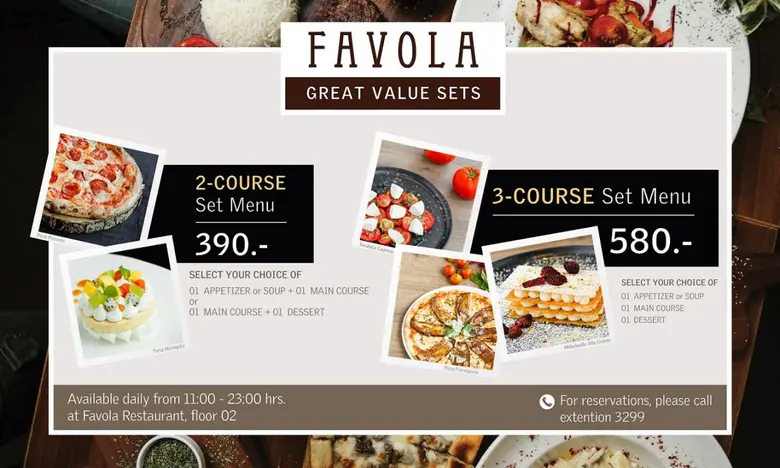 อิ่มอร่อยกับ "Favola Great Value Set" เซต...