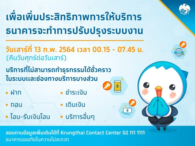 ธนาคารกรุงไทย ยกระดับประสิทธิภาพการให้บริ...
