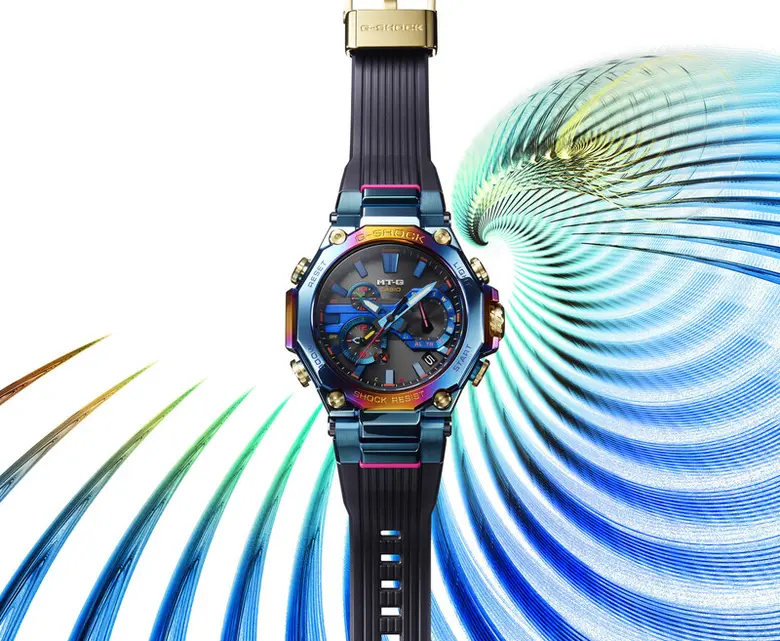พร้อมกรอบและตัวเรือนชุบไอออนสีรุ้ง Casio ...