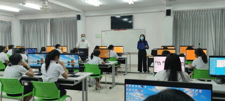 สนพ.มหาสารคาม ทดสอบมาตรฐานทักษะด้านการใช้คอมพิวเตอร์